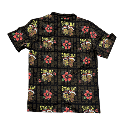 Tiki Christmas Allover Print Button Up